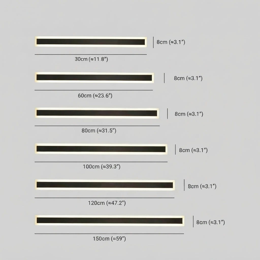 Helios Long Strip IP65 Outdoor Wall Light
