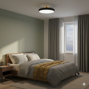 Modern Concise Circular LED Semi Flush Mount Ceiling Lights for Bedroom