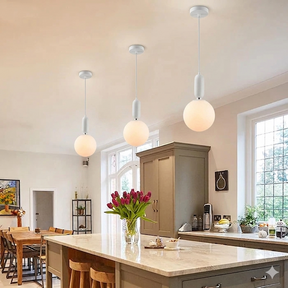 Nordic Glass Globe Ball Pendant Light for Dining Room Kitchen