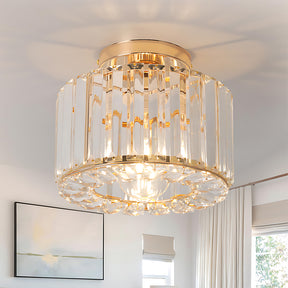 Modern Crystals Semi Flush Mount Ceiling Light for Hallway