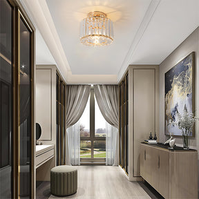 Modern Crystals Semi Flush Mount Ceiling Light for Hallway