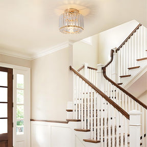 Modern Crystals Semi Flush Mount Ceiling Light for Hallway