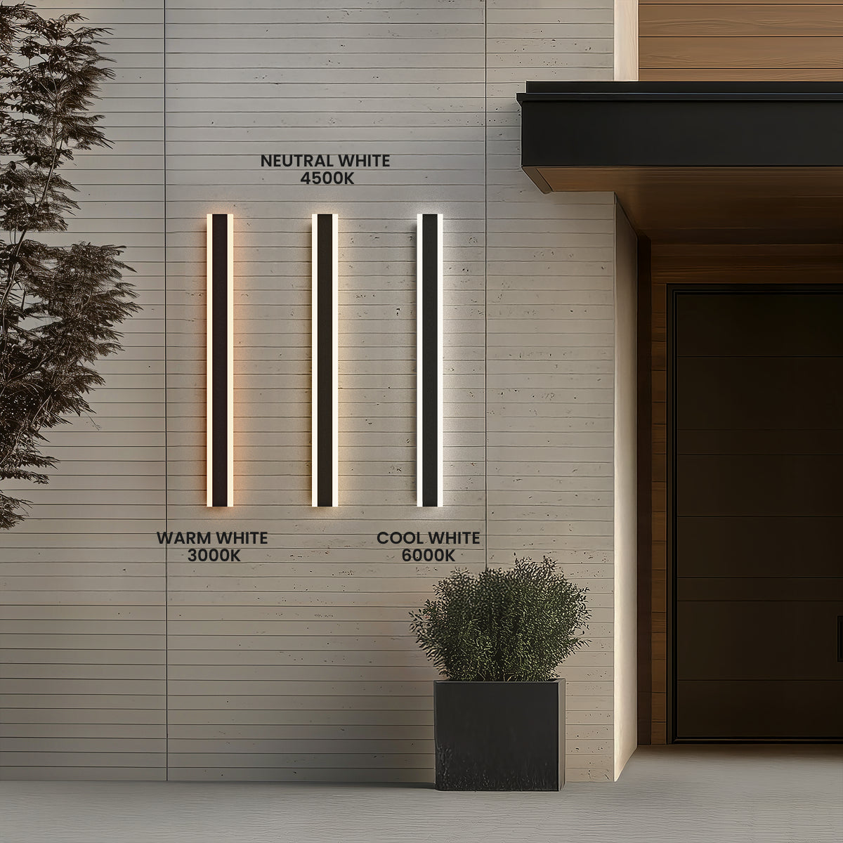 Modern Decor Acrylic Black Outdoor LED Wall Lights