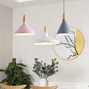 Nordic Macaron Creative Wooden Pendant Lamp