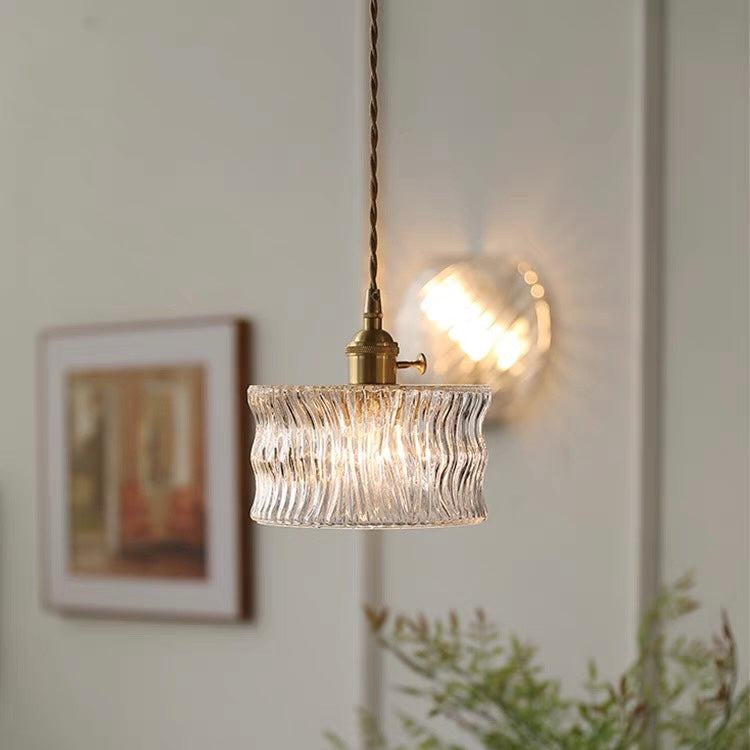 Modern Seeded Glass Mini Pendant Lights Brass Gold Kitchen Island