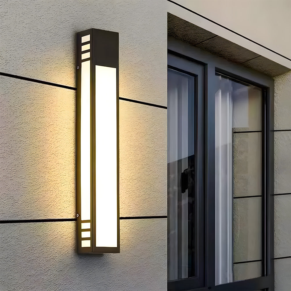 IP55 Modern Black LED Outdoor Wall Lights For Houses