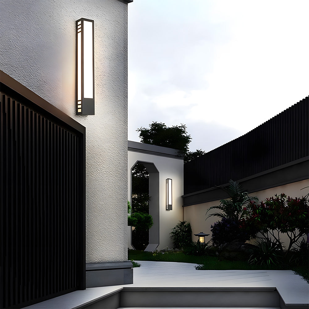 IP55 Modern Black LED Outdoor Wall Lights For Houses