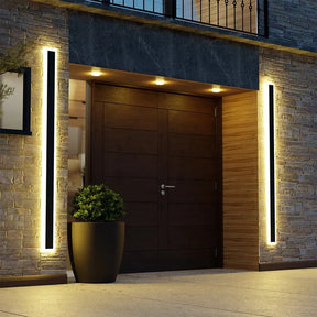 IP65 Modern Minimalism Decor Acrylic Black Outdoor LED Wall Lights