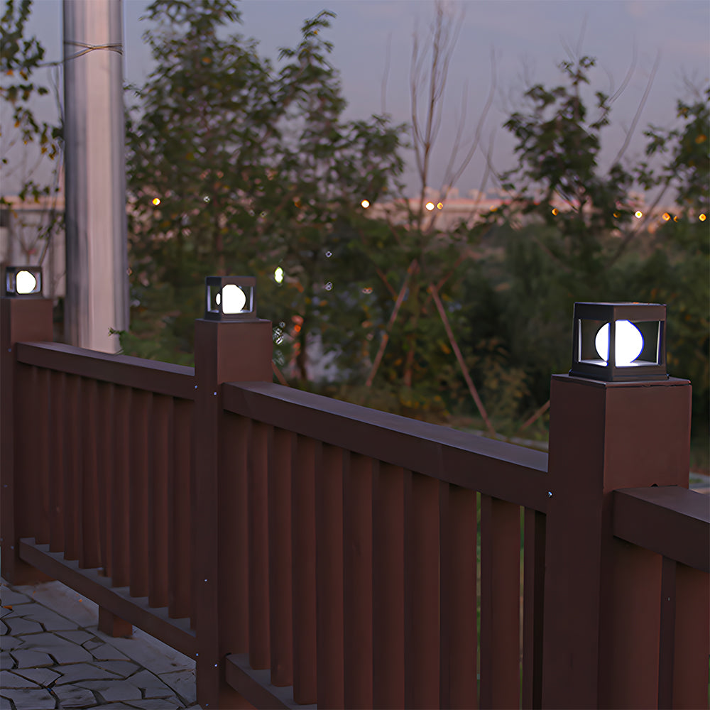 IP65 Waterproof Square Solar Garden Post Lights