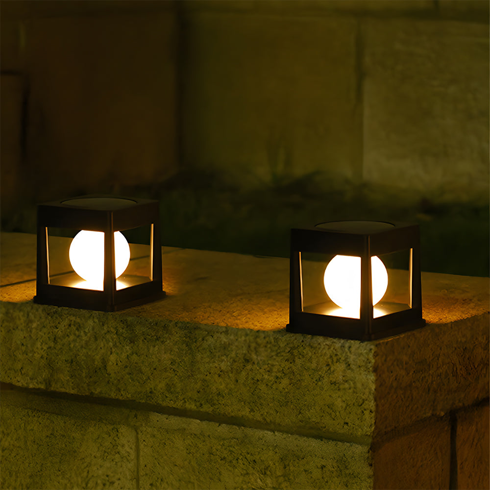 IP65 Waterproof Square Solar Garden Post Lights