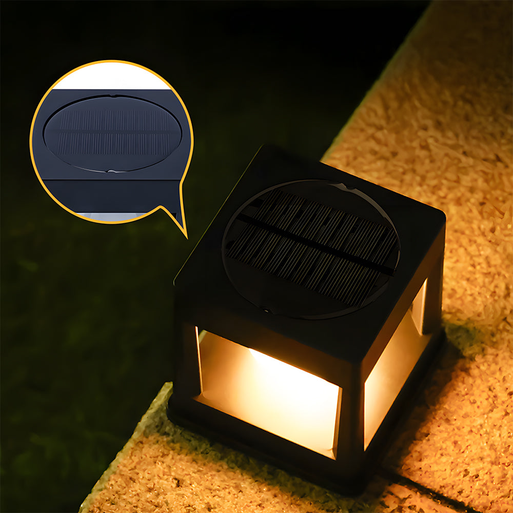 IP65 Waterproof Square Solar Garden Post Lights