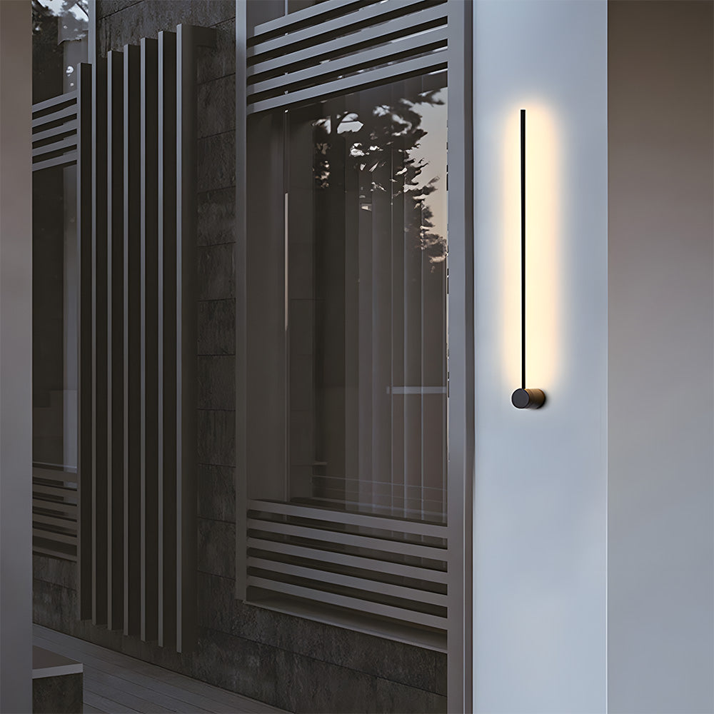 IP66 Modern Long Acrylic Black Outdoor LED Wall Lights