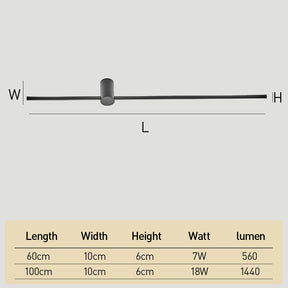 IP66 Modern Long Acrylic Black Outdoor LED Wall Lights
