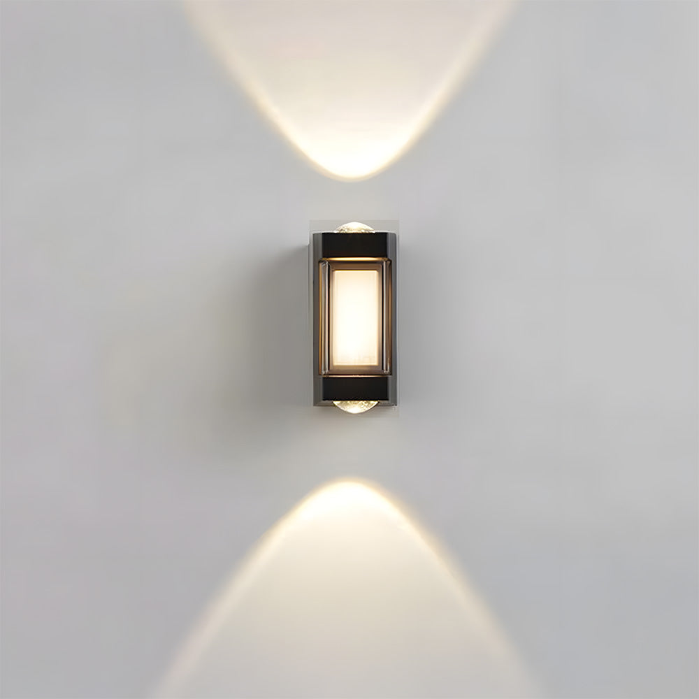LED Waterproof Up and Down Black Outdoor Wall Lighting
