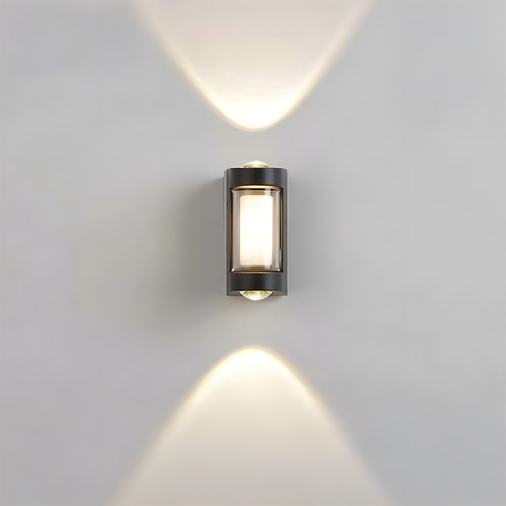LED Waterproof Up and Down Black Outdoor Wall Lighting
