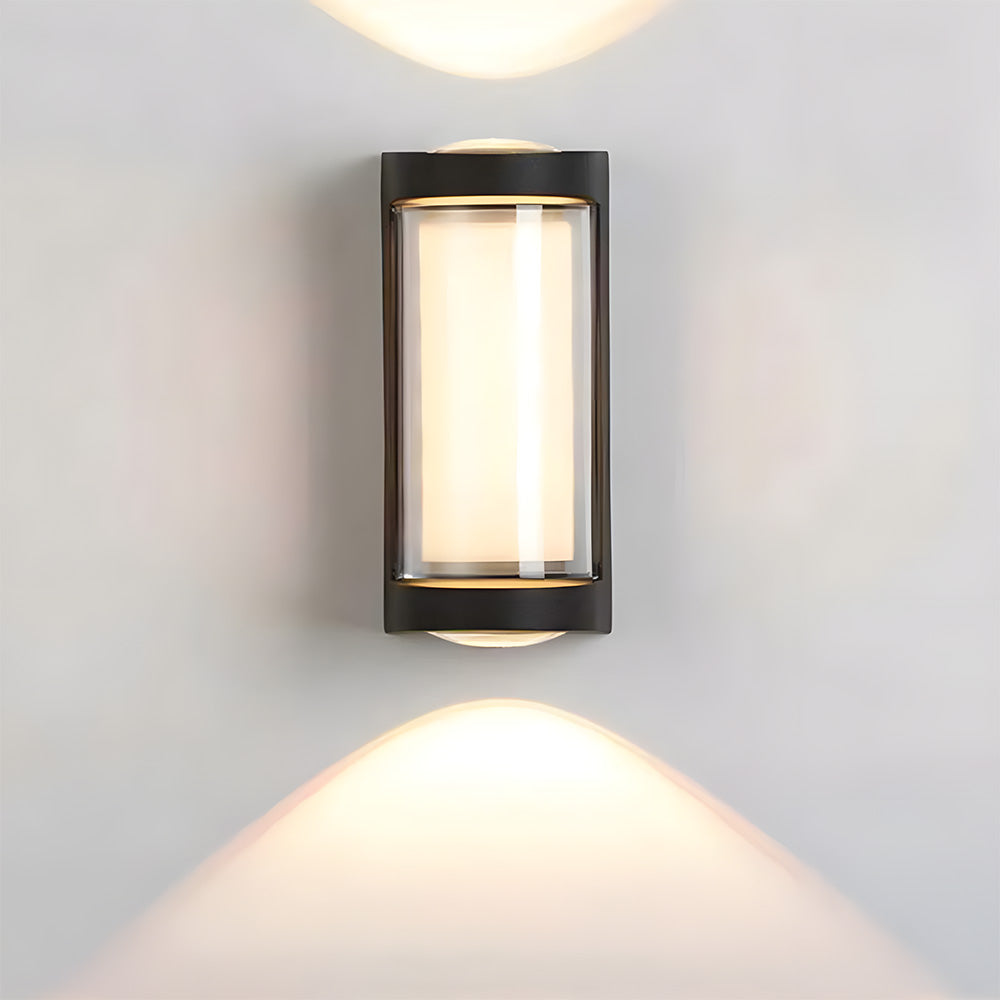 LED Waterproof Up and Down Black Outdoor Wall Lighting