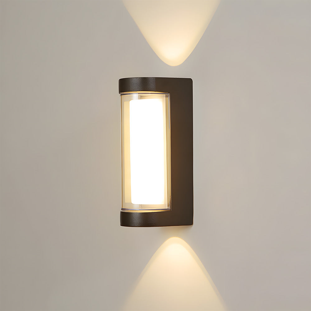 LED Waterproof Up and Down Black Outdoor Wall Lighting