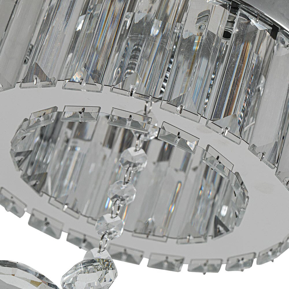 Modern Crystal Flush Mount Ceiling Light for Hallway and Bedroom