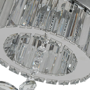 Modern Crystal Flush Mount Ceiling Light for Hallway and Bedroom