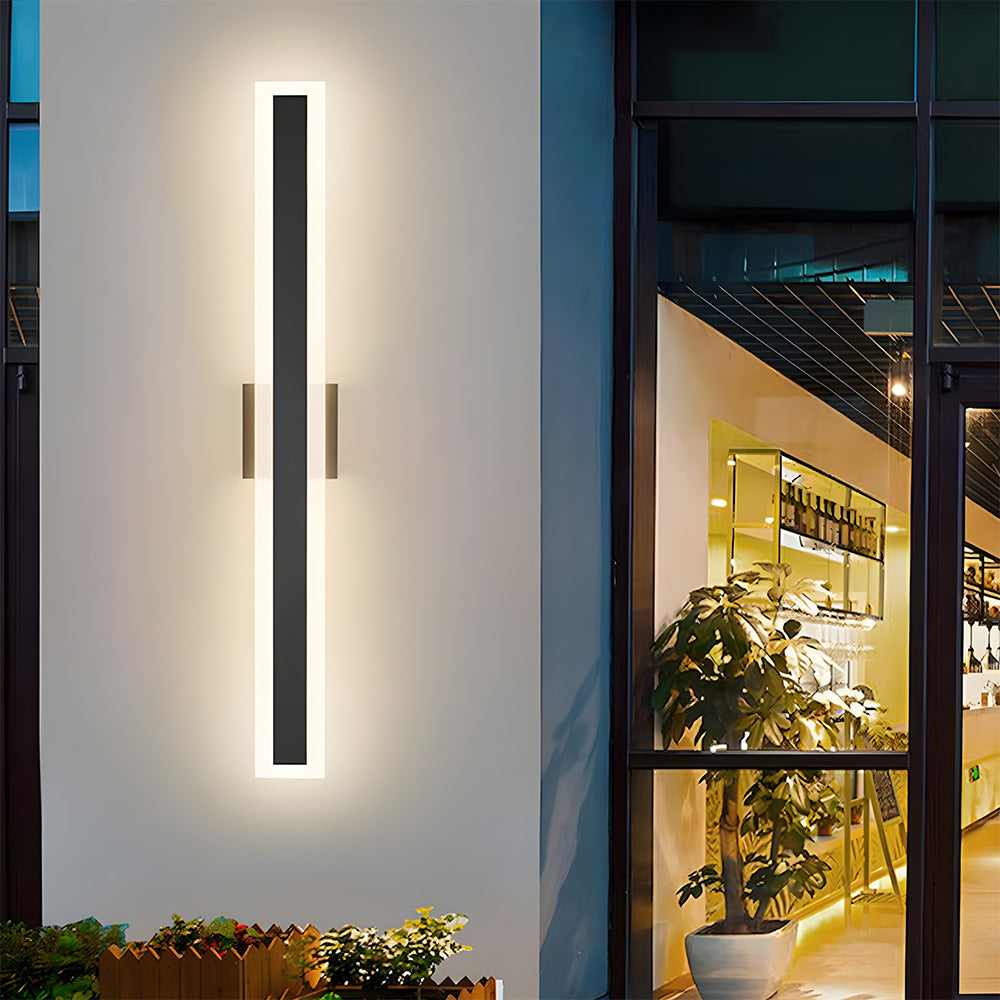 IP65 Linear Vertical Black Hardware Acrylic LED Wall Lights for Hallway