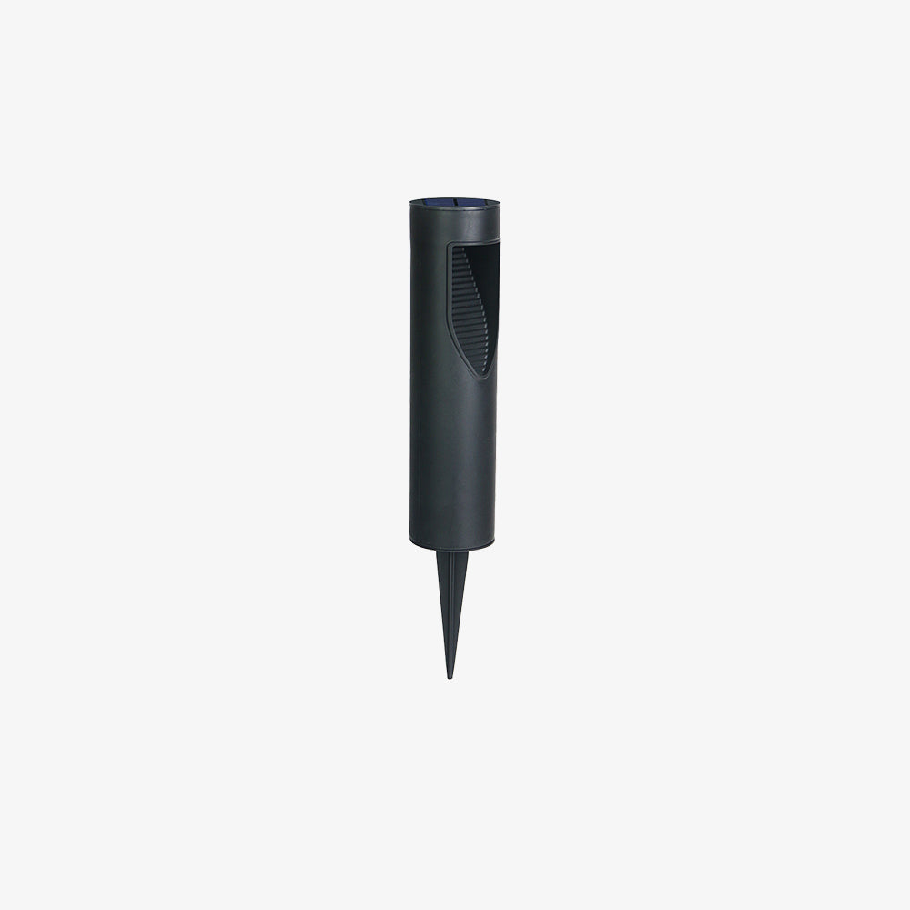 Garden Solar Power Black Long Outdoor Floor Lights