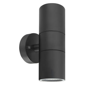 Black Double Up Down Outdoor Wall Light IP65