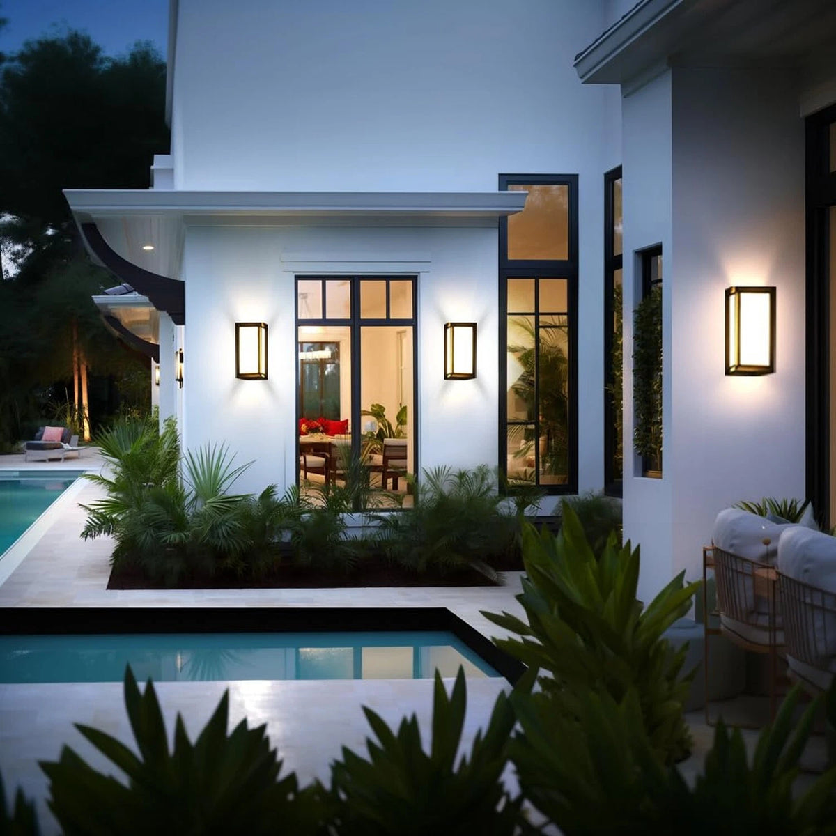 Modern Motion Sensor Outdoor IP65 LED Wall Light