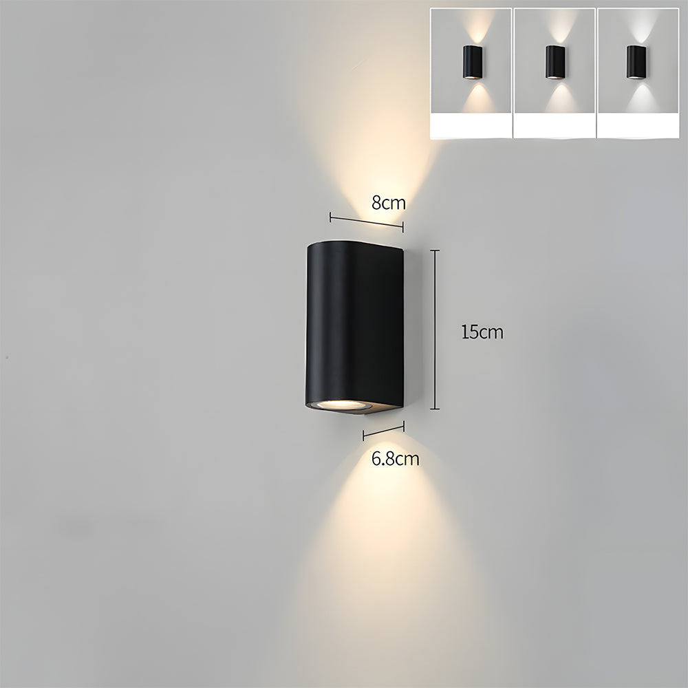 IP65 Black Square LED Outdoor Wall Lights