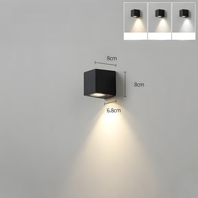 IP65 Black Square LED Outdoor Wall Lights