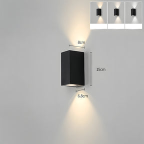 IP65 Black Square LED Outdoor Wall Lights