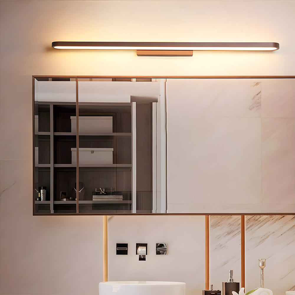 Brown Aluminum Strip LED Wall Light