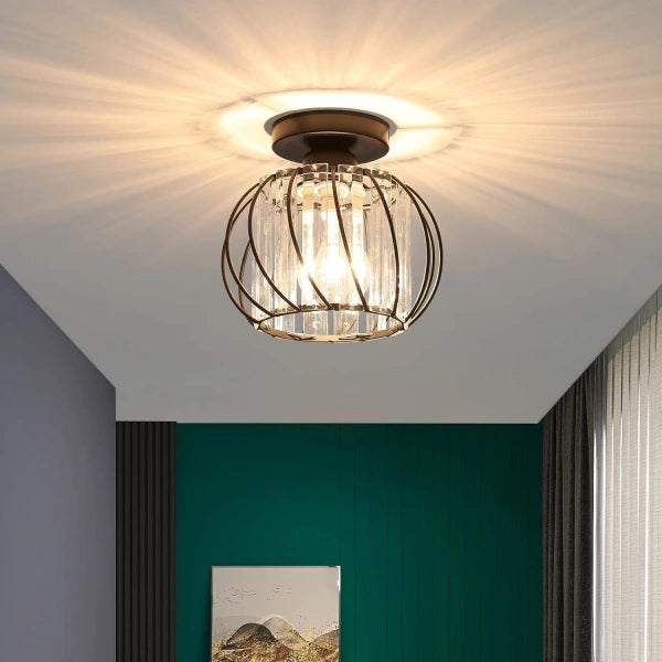 Nordic Black Luxury Glass Hallway Ceiling Lighting