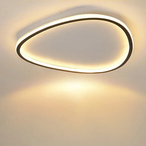 Nordic Oval Black LED Ceiling Light For Bedroom