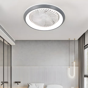 Enclosed Ceiling Fan with LED Light, 6 Speeds, Dimmable, Remote Control Ceiling Fan With Light