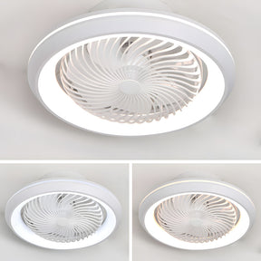 Enclosed Ceiling Fan with LED Light, 6 Speeds, Dimmable, Remote Control Ceiling Fan With Light