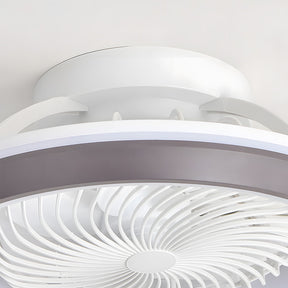 Enclosed Ceiling Fan with LED Light, 6 Speeds, Dimmable, Remote Control Ceiling Fan With Light