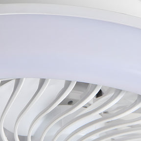Enclosed Ceiling Fan with LED Light, 6 Speeds, Dimmable, Remote Control Ceiling Fan With Light