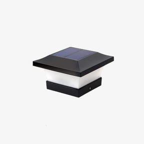 Modern Black Solar Power Lantern Outdoor Post Light