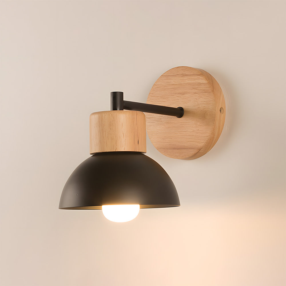 Modern Creative Wooden Bedroom Wall Light