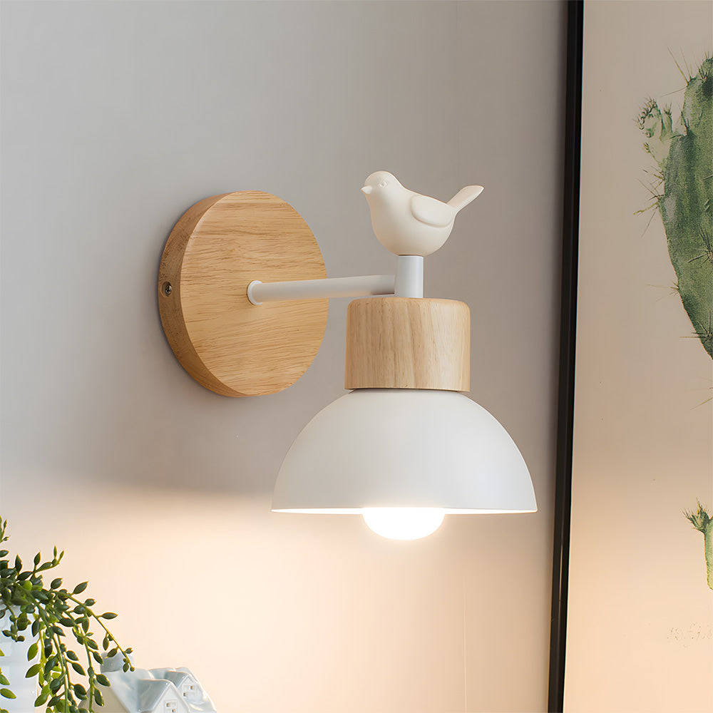 Modern Creative Wooden Bedroom Wall Light