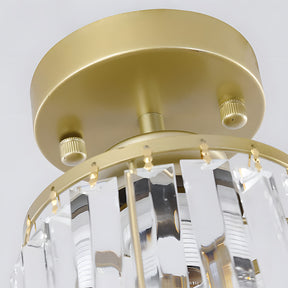 Modern Crystal Semi Flush Mount Hallway Ceiling Light