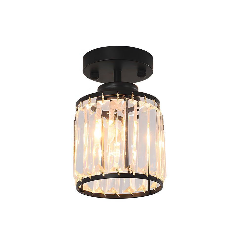 Modern Crystal Semi Flush Mount Hallway Ceiling Light