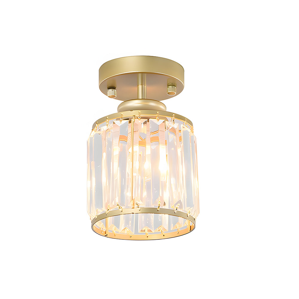Modern Crystal Semi Flush Mount Hallway Ceiling Light