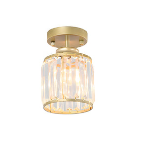 Modern Crystal Semi Flush Mount Hallway Ceiling Light
