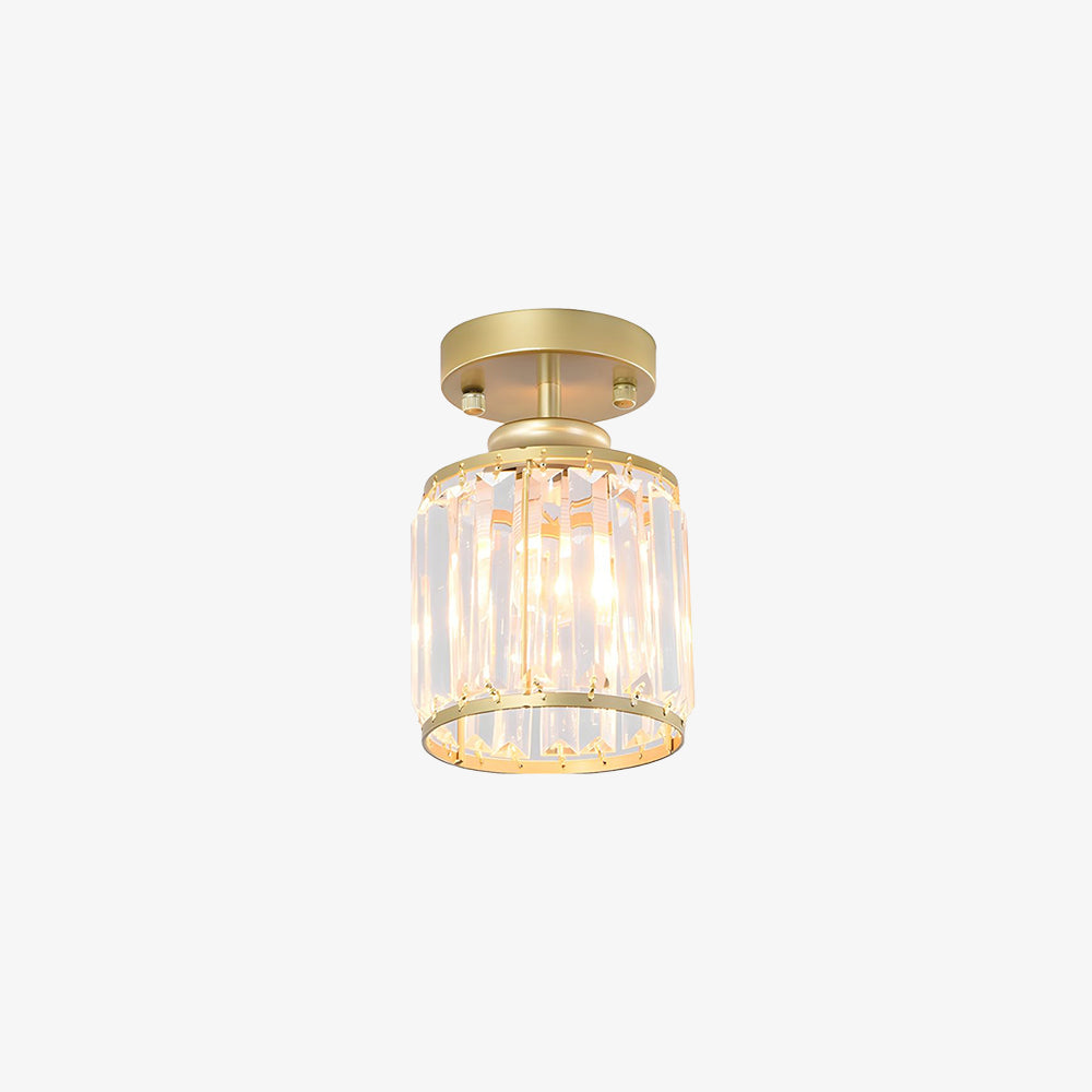 Modern Crystal Semi Flush Mount Hallway Ceiling Light