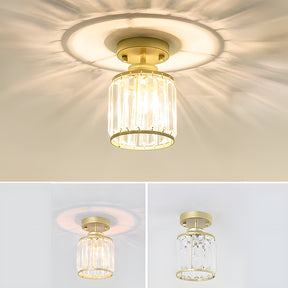Modern Crystal Semi Flush Mount Hallway Ceiling Light