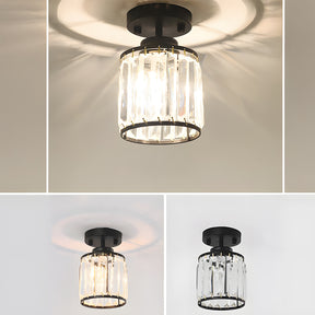 Modern Crystal Semi Flush Mount Hallway Ceiling Light