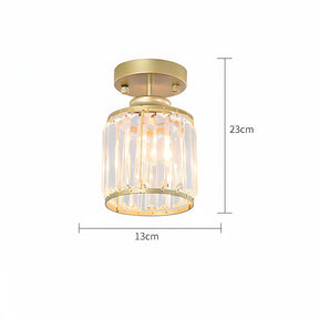 Modern Crystal Semi Flush Mount Hallway Ceiling Light