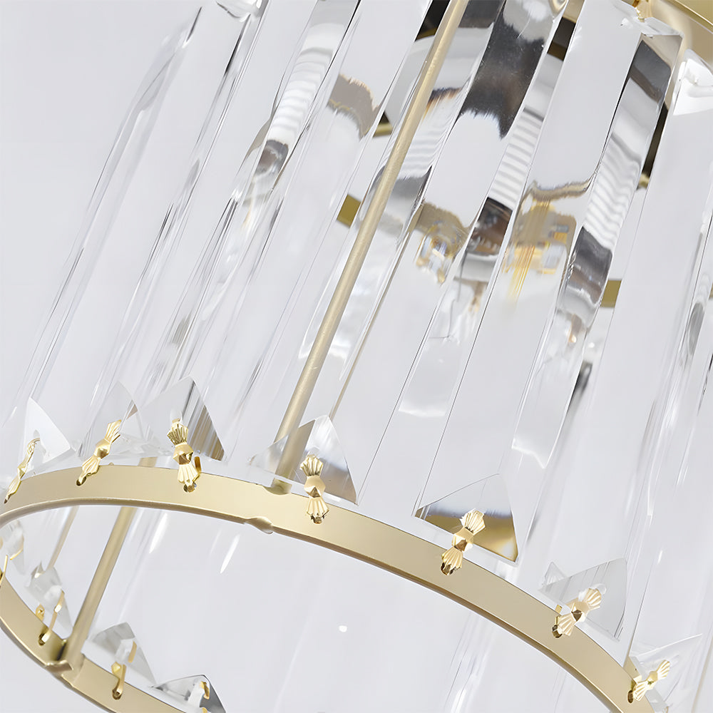 Modern Crystal Semi Flush Mount Hallway Ceiling Light