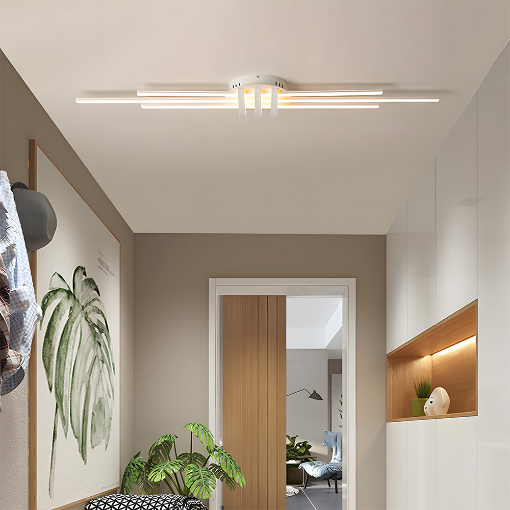 Modern Design Lines Aluminum Hallway Ceiling Lamp